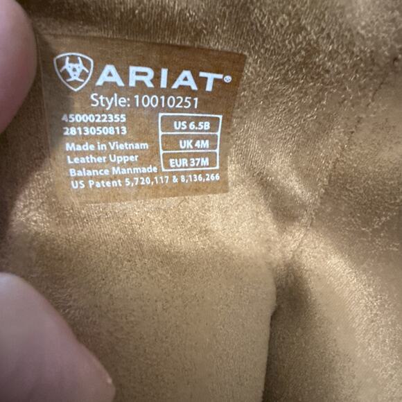 Ariat Riding Knee Boot w Western DetailMurrieta Soft Distressed Brown New 6.5B - Picture 10 of 11